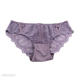 Good quality women girls panties lace brim brief underwear