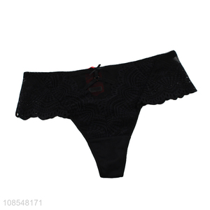 Wholesale women t-back low waist lightweight lace panties