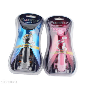 Top products stainless steel triple blades disposable razor