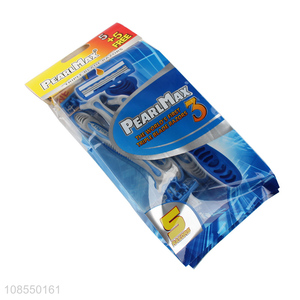 Best sale stainless steel triple blades <em>razor</em> with lubricating strip