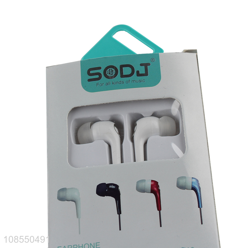 Wholesale ergonomic design stereo music earphones in-ear earbuds