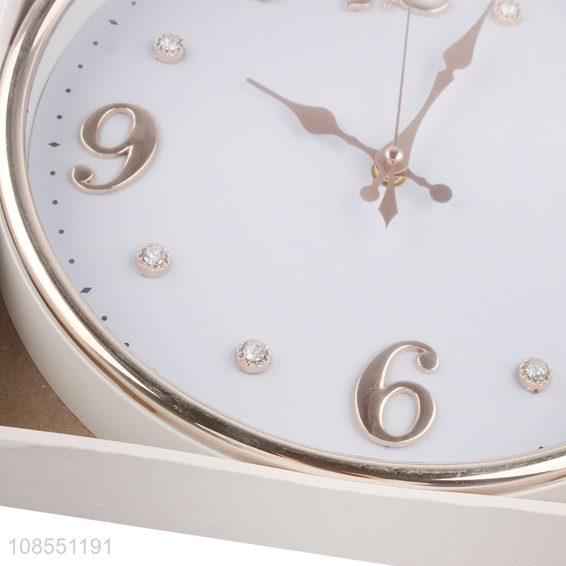 Yiwu market rhinestone wall clock for office home kitchen school