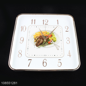 Wholesale creative printing wall clock for dining room decoration