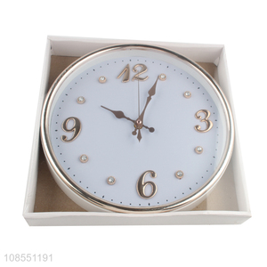 Yiwu market rhinestone wall clock for office home kitchen school