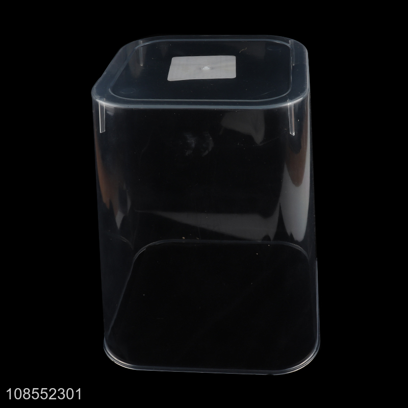 Popular product clear PET plastic trash can for living room