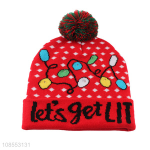 Best selling soft warm knitted christmas hat wholesale