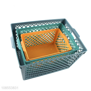 Factory price plastic storage basket kitchen food storage basket