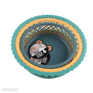 Wholesale cheap round plastic storage basket kitchen drain basket