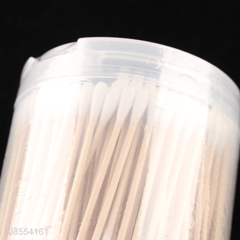 Hot selling 300pcs natural wooden cotton swabs for arts & crafts