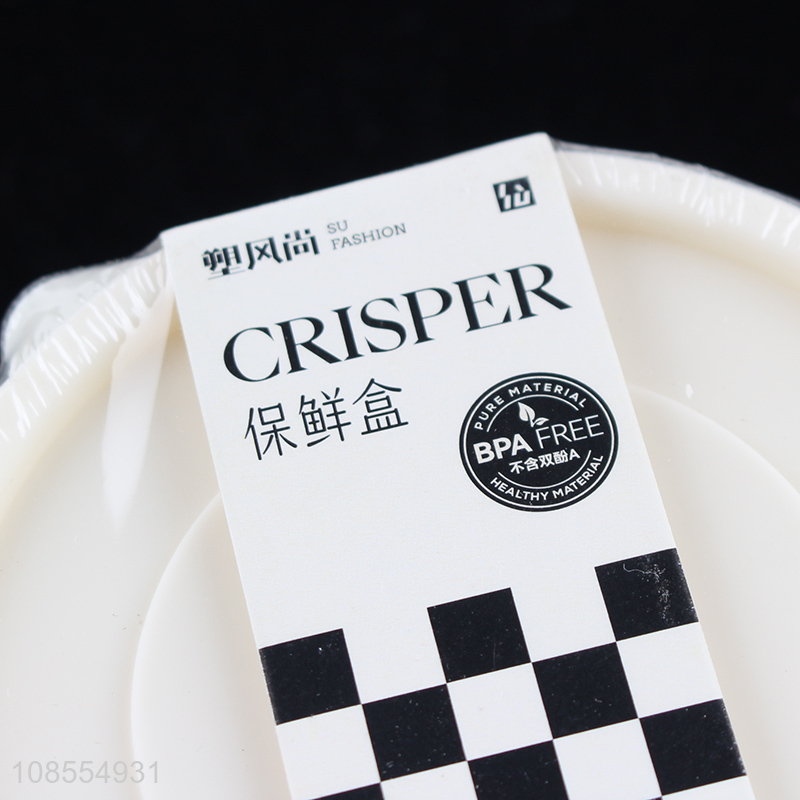 Hot items 3pieces round plastic crisper preservation box