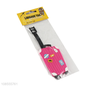 High quality pvc luggage tag with name ID card for backpack suitcase