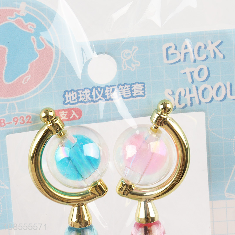 Factory wholesale 2pcs plastic pencil caps pencil toppers for student