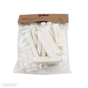 China products white plastic sealing bag clips wholesale
