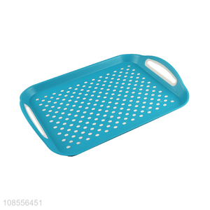 Hot items plastic snack serving tray with handle