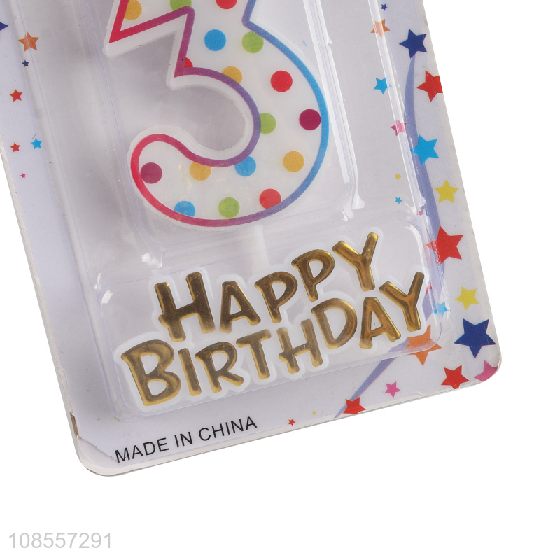 Wholesale from china colorful digital birthday candle