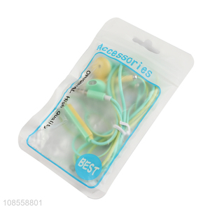 Online wholesale bicolor music in-ear earphones for mobile phones