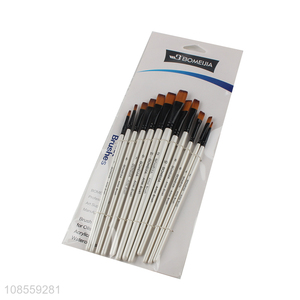 Good quality 12pcs/set painting <em>brush</em> set for acrylic painting