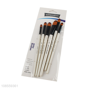 Wholesale 6pcs/set <em>paint</em> <em>brush</em> set for acrylic and oil painting