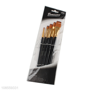 Good quality 5pcs/set hair <em>paintbrush</em> set for kids adult painting