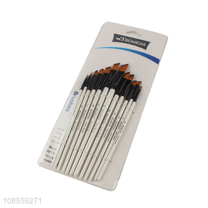 Wholesale 12pcs/set painting <em>brush</em> set nylon hair <em>paint</em> <em>brush</em> set