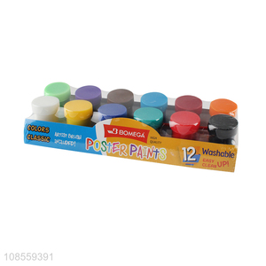 Online wholesale 12 colors acrylic paints set with <em>paintbrush</em>