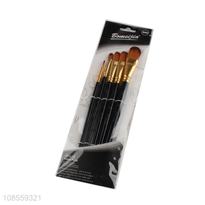 Factory wholesale 5pcs/set painting <em>brush</em> set acrylic paintbrush set