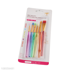 Wholesale 6pcs/set painting <em>brush</em> set acrylic <em>paint</em> <em>brush</em> set