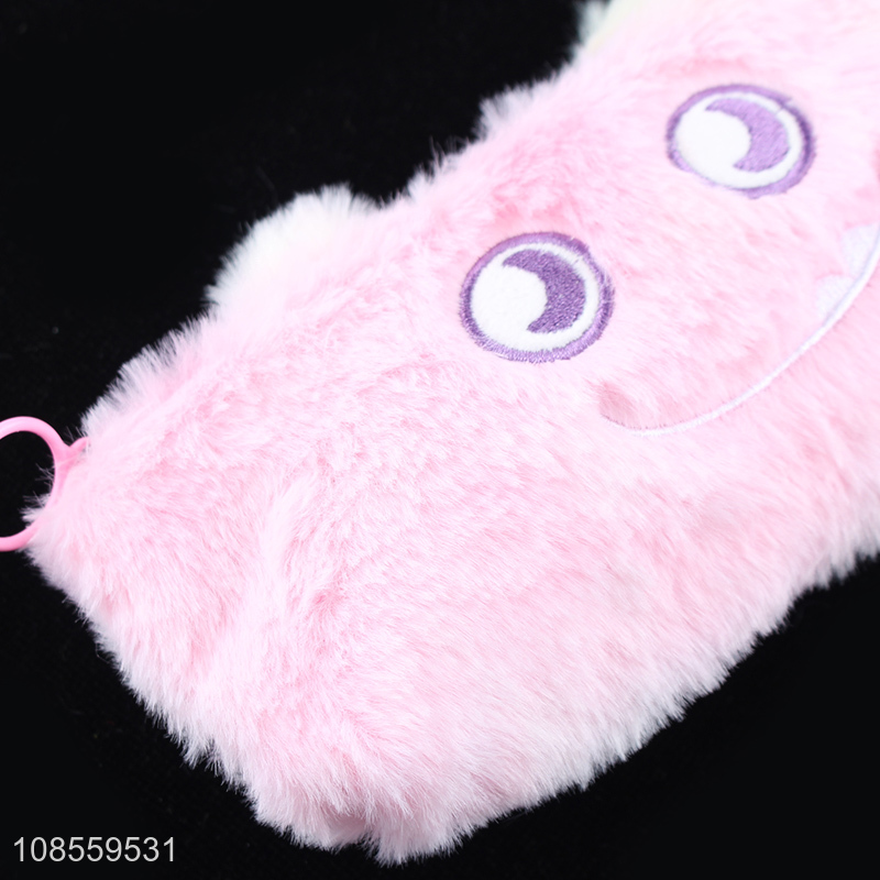 New arrival cute plush pencil bag faux fur pencil bag