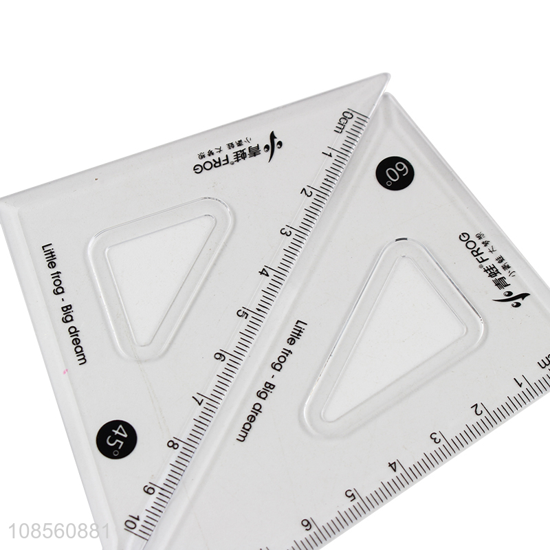 New product 4pcs/set plastic gemetric protractor ruler set