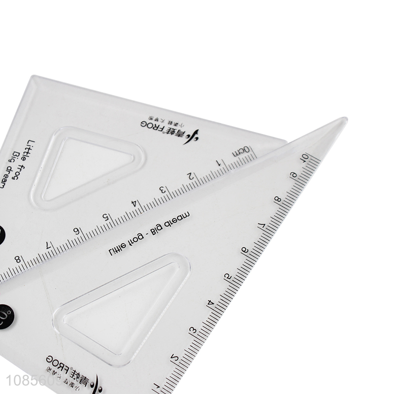 Yiwu market 4-piece set stright ruler set for student drawing