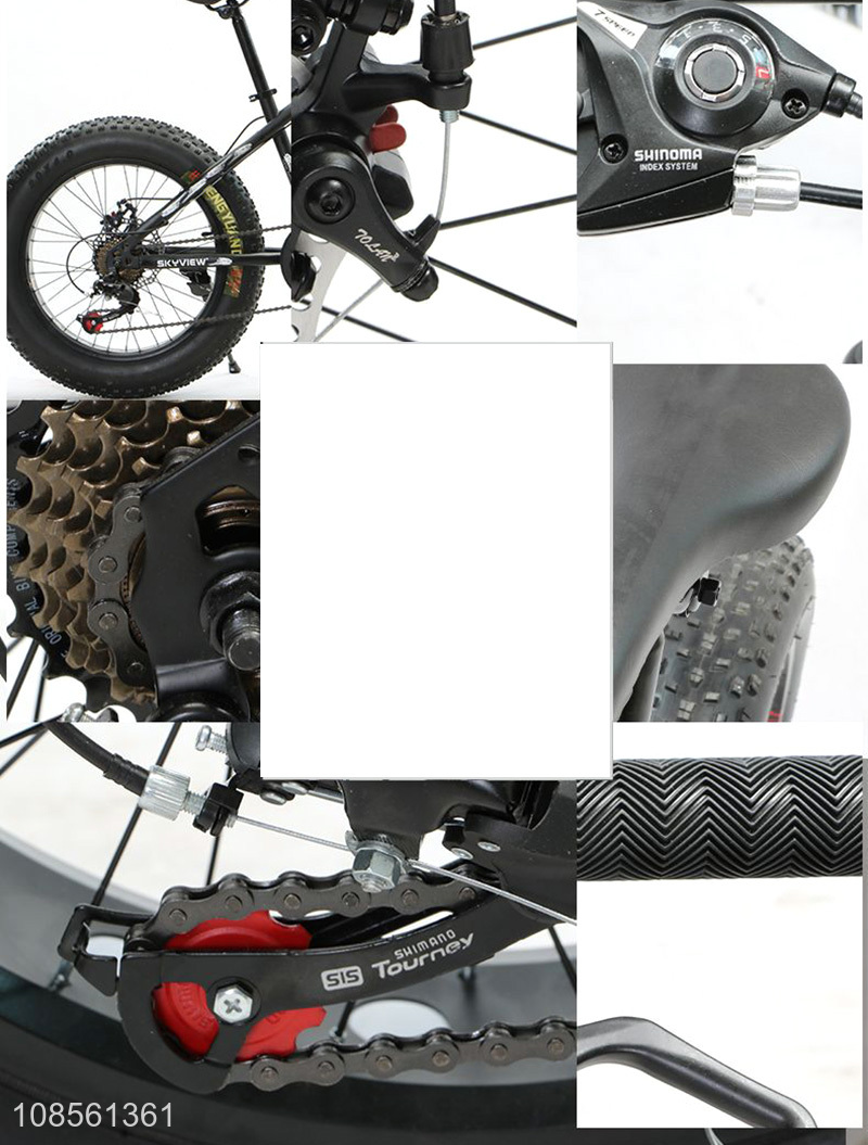 OEM ODM 20 inch high-carbon steel frame variable speed eletric beach snow bicycle