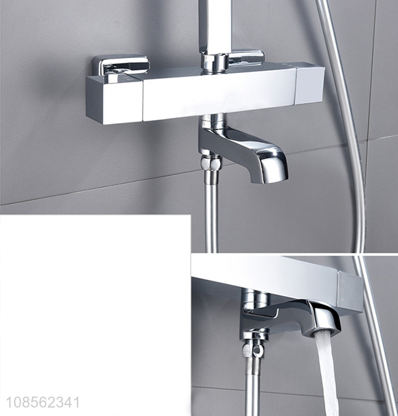 Hot products Chrome-plated square thermostatic shower system set