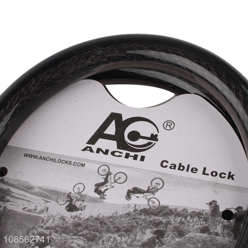 Good quality thick bike lock steel cable lock for bicycle