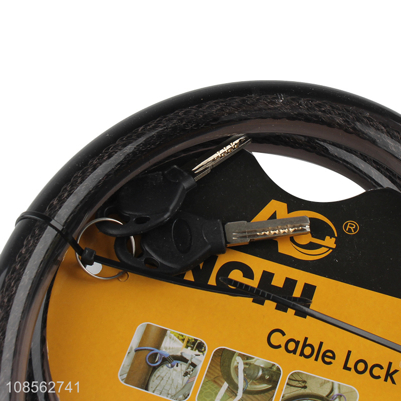 Good quality thick bike lock steel cable lock for bicycle