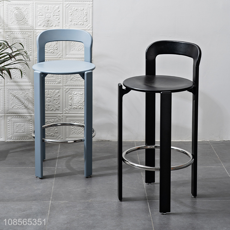 Wholesale simple vintage solid wood high bar chair luxury high chair