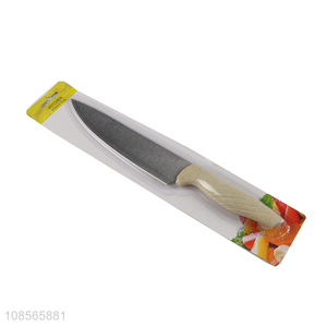 Good quality stainless steel chef knife with plastic wheat straw handle
