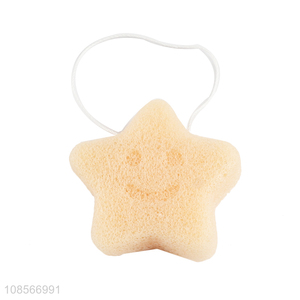 High quality soft star shape facial cleansing sponge