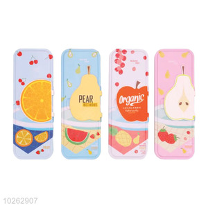 New Arrival Pear Pattern Iron Pencil Box for Student