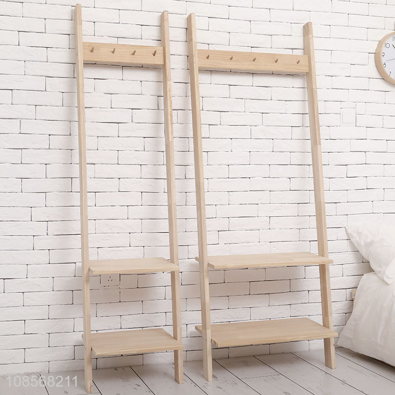 China wholesale floor coat rack wooden storage organizer