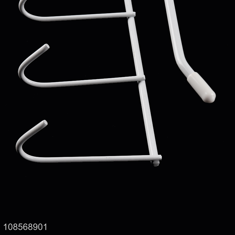 Wholesale punch free iron bathroom towel rack with 4 hooks