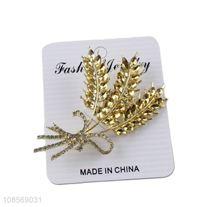 Good quality fashion alloy wheat-ear brooch scarf buckle