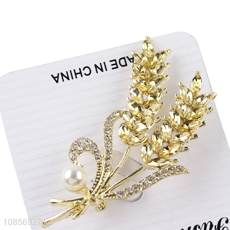 Factory price ladies brooch craft brooch wheat-ear brooch