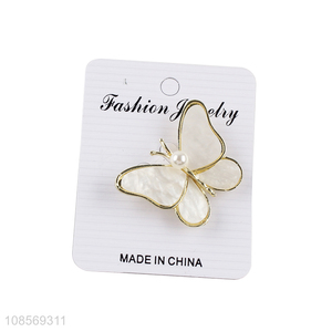 New arrival luxury elegant shell butterfly brooch for ladies