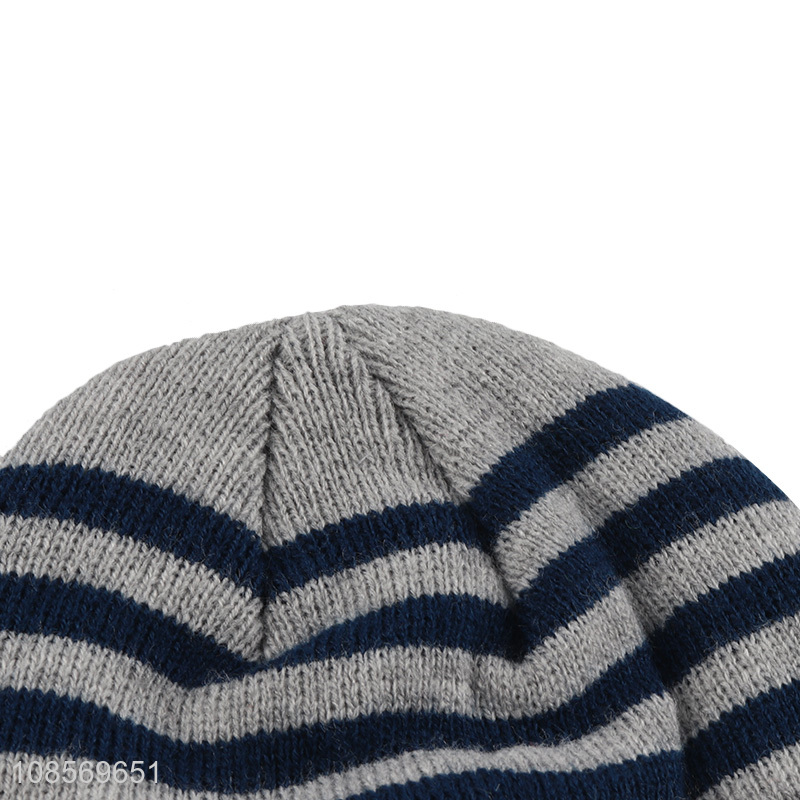 Hot products striped knitted hat beanies hat for sale