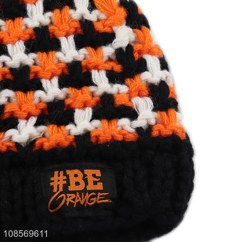 Latest design winter thickened beanies hat knitted hat