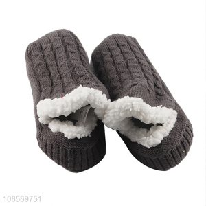 Cheap winter thickened men indoor home slippers for sale