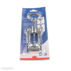 High quality zinc alloy steel wire <em>red</em> <em>wine</em> opener corkscrew