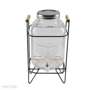 Factory price glass drink <em>beverage</em> juice <em>dispenser</em> with lid