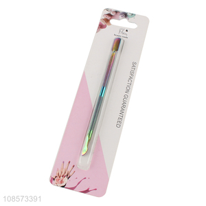 Yiwu factory <em>stainless</em> <em>steel</em> <em>nail</em> cleaner tool cuticle pusher