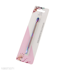 Yiwu market <em>stainless</em> <em>steel</em> <em>nail</em> tool cuticle pusher cuticle remover